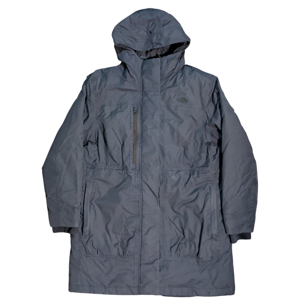 The North Face Downtown Parka Womens Size XL Long Jacket Blue Goose Down Winter
